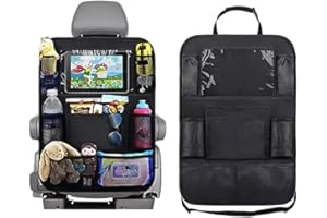 HHBDY Juego de 2 Organizadores Para Asiento de Coche Protector Negro Respaldo Para Asiento de Coche 10 Bolsillos Bolsa Para Colgar en el Respaldo del Asiento del Automóvil Bolsa de Almacenamiento Universal