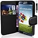 coverme571@Samsung Galaxy J5 - Premium Leather Book Wallet Case Cover Pouch + Screen Protector With Microfibre Polishing Cloth + Touch Screen Stylus Pen (BLACK)