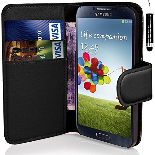coverme571@Samsung Galaxy J5 - Premium Leather Book Wallet Case Cover Pouch + Screen Protector With Microfibre Polishing Cloth + Touch Screen Stylus Pen (BLACK)