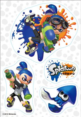 Preisvergleich Produktbild Splatoon klar Aufkleber (2) B: Junge