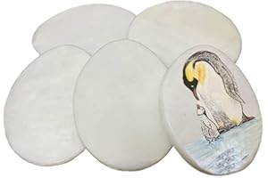 juexiyarticle Weiße Großer Steine zum Bemalen,Oval Flach Steinscheibe Glatte Flach Kieselsteine für Kunst Kunsthandwerk Deko,10cm