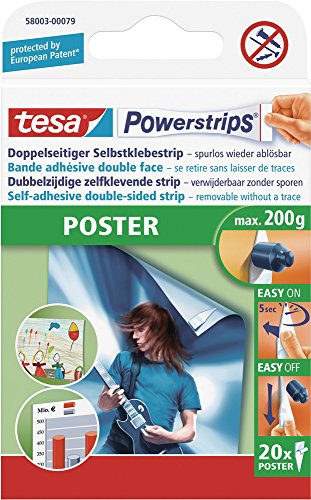 Preisvergleich Produktbild Tesa Powerstrips- Poster, 20er Pack