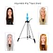 Anself Adjustable Wig Tripod Stand Hairdressing Training Tripod Wig Head Holder with Carry Bag