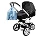 Genuine GUPi® Black Pushchair Buggy Stroller Clip Hook Carrier Shopping Bag Handsfree