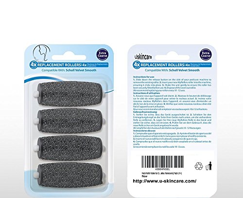 Pedi Ersatzrollen extra grob für Scholl Velvet Smooth-entfernen Hard, hart, lebloser Haut-beste harte Haut Schönmacher (4er Pack) - 6