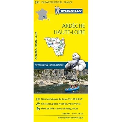 Carte Ardèche, Haute-Loire Michelin Carte Ardèche, Haute-Loire Michelin