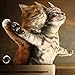 Produktbild DIY Digital Canvas Oil Painting Gift EUZeo,Perfekte Kurzweil 5D Katze Diamond Painting Set (A)