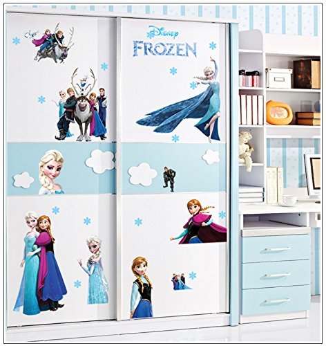 1 X NEW Large Size Frozen Queen Elsa Gefrorene Wandtattoos Wandsticker DIY Family Fashion Decoration Sticker - 2