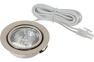 FRS Faretto alogeno da incasso, 12 V, 20 W, in acciaio inox, bianco caldo (trasformatore richiesto), metallizzato