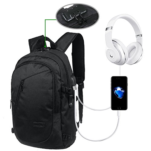 Preisvergleich Produktbild Xidan FM8 Laptop-Rucksäcke Dünnes Rucksack Laptop mit USB Ladeanschluss, Kopfhöreranschluss und Verriegelung, Wasserdichtes Rucksack, Reisetasche geeignet für 12-16 inch Laptop