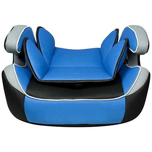 XOMAX XM-K4 BLUE Autokindersitz + Gruppe I / II / III (9 – 36 kg) + ECE R44/04 geprüft + Farbe: Blau, Schwarz, Grau + mitwachsend + 5-Punkte-Sicherheitsgurt + Kopfstütze verstellbar + Rückenlehne abnehmbar / Bezüge abnehmbar & waschbar - 3