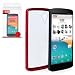 Produktbild Orzly® - LG NEXUS 5 - Fusion Gel Hard Case / Cover ( Hülle / Fall / Schutzhülle ) ROT für Google NEXUS 5 SmartPhone ( 2013 LG MODEL ) Jetzt mit BONUS: 2x ORZLY Displayschutzfolien