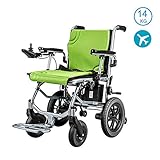 Electric Wheelchair Lightweight Wheelchair, Dual-function Heavy-duty, Open/fast-fold Compact Electric Chair Drive with Power or Manual Wheelchair 12-mile Range 45cm Wide Seat