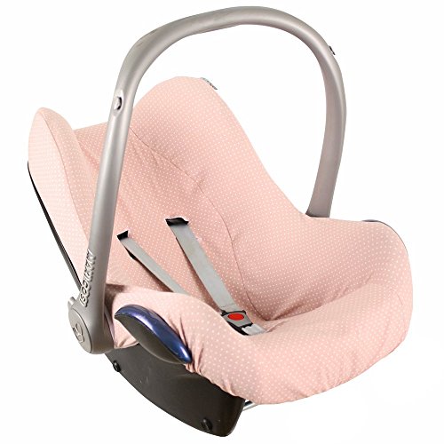 Bezug Ukje für Maxi-Cosi Cabriofix, Citi und Pebble - Altrosa mit Punkte