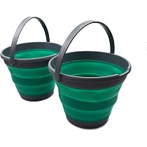Relaxdays 2 X Faltbarer Eimer, 10 L Putzeimer, Platzsparend Zusammenklappbar, Falteimer Für Haus