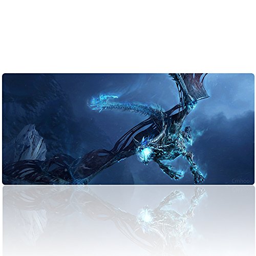 Cmhoo Gaming Mouse Pad Extended Negro & Desk Pad Pantalla Pegatinas 35.4 x 15.7 (90x40 Dragonfly)