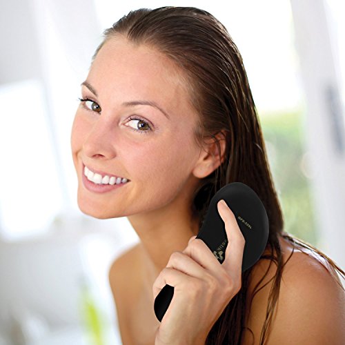 HairBrush- a Detangling Hair Brush by Majestik+, Best Professional Salon Quality, Wet & Dry Brush For Tangle-Free, No Pain – Great For Thick, Wavy, Curly, or thin hair on women, girls & kids, a must have Detangler brush in Black by Majestik+ - 5