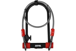 ZEFAL Zéfal K-Traz U13, Antivol En U Vélo Haute Résistance - Arceau En Acier Très Solide - Câble De 120cm Optionnel - Cadenas Pour Vélo, Vélo Électrique, VTT, Trottinette, Scooter, Moto