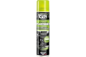 GS27 - Rénovateur Plastiques Voiture - Finition Brillante - Parfum Pomme Verte - Spray 400 ML