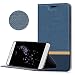 Produktbild OFU® hülle Lederhülle für Xiaomi Mi Mix 2 Ledertasche Hülle Schutzhülle,Premium PU Leder Flip Case Protective Cover Innere,Bookcase Handy Tasche Schale mit Magnet Standfunktion Etui-marineblau