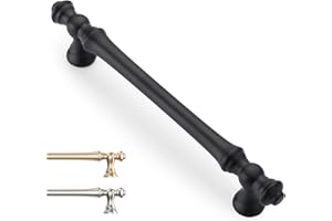 9BUILD Lot de 6 Noir Poignee de Meuble Entraxe 128mm Cuisine Poignée Meuble Poignet de Porte Cuisine Poignées pour Placards Poignet Meuble Cuisine EU0040