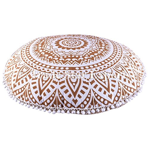 TRADE STAR EXPORTS Indio Ronda Mandala Fundas de Almohada de 32,