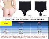 Kiwi-Rata Panty Faja con Tanga Brasilera de Control Suave que Afina Tu Cintura Braguitas Moldeadoras Lencería para Cintura Fajas Reductoras para Mujer (Negro, Talla S)