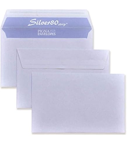 Buste Bianche Formato B6 Per Inviti - 100 Pz, 180x125 Mm, Chiusura A Lembo, Senza Finestra - Foto 9