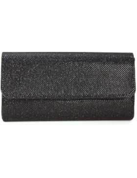 Glitzer Damen Clutch Tasche Handtasche Abendtasche Umhaengetasche Kettentasche