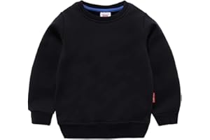 DCUTERQ Sudadera con Cuello Redondo para Niños Bebés Camiseta Deportiva de Algodón con Manga Larga Casuales Pullover Tops (1-8 Años)