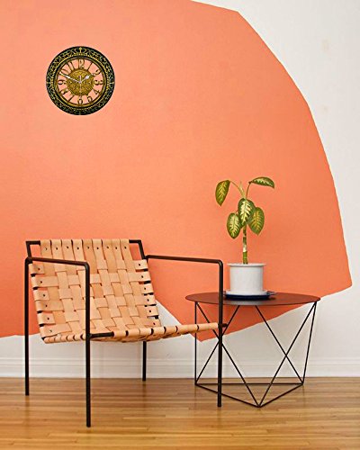 Foxtop 12 Zoll Antike Vintage Retro Wanduhr ohne Ticken, Silent Nicht-tickende Wanduhr Uhr w Frontglas-Abdeckung für Wohnzimmer Küche Schlafzimmer Dekoration, Gold - 9