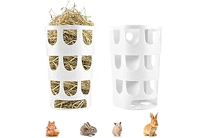 Rkllejs 2 Pezzi Mangiatoia per Coniglio, Mangiatoia per Fieno, Mangiatoia per Cavie, Alimentatori per Fieno, Mangiatoia per Fieno Sospesa, per Piccoli Animali, Cincillà, Coniglio