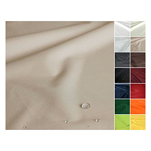 TOLKO Sonnenschutz NYLON Planen-Stoff Meterware - 180 cm Breit, Wasserdicht, Reißfest und Blickdicht als Universal Outdoorstoff zum Nähen (Sand-Beige)