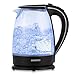 Produktbild Monzana Wasserkocher Teekessel Teekocher 1,7 L schwarz Edelstahl 2200Watt LED Innenbeleuchtung 360° kabellos BPA frei