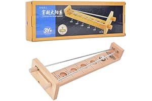 ZERODIS Strzelaj Do Księżyca - Drewniana Równowaga Zabawka Na Biurko, Klasyczna Inteligentna Piłka Logiczna Gra Rekreacyjna Dla Dzieci