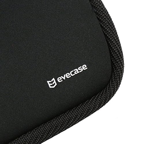 Tablet Schutzhülle, Evecase Universal 11.6 Zoll Neopren Tablet Case mit Vorderseitigem Zubehörfach für Tablets Lenovo Acer Asus iPad Samsung – Schwarz / Rot XL - 5