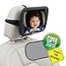 ActiVue Baby Car Mirror | Watch Your Child Safely Whilst Rear Facing | Easy Install Dual Strap Fastening | Fully Adjustable Tilt And Turn With Anti-Judder Mount | Superior Reflection And 100% shatterproof | Premium Quality Safety Product | Includes 2 x Bonus Products - Baby On Board Sign And UV Sun Shade