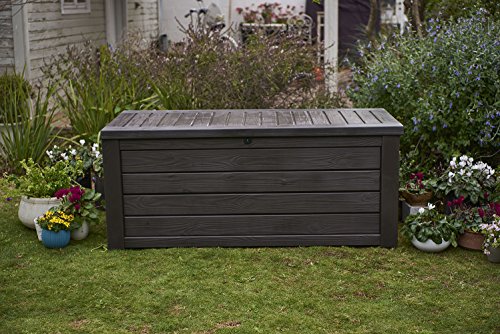 Keter Westwood Kunststoff Deck Container Box Outdoor Terrasse Garten Möbel 150 gal, braun - 7