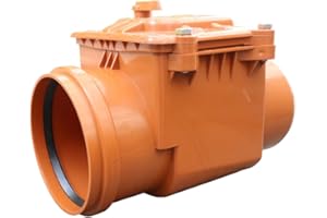 MD Technic Clapet Anti-Retour avec Verrouillage Ø 50 à Ø 200 en Orange et Gris au Choix (DN 160 Orange)