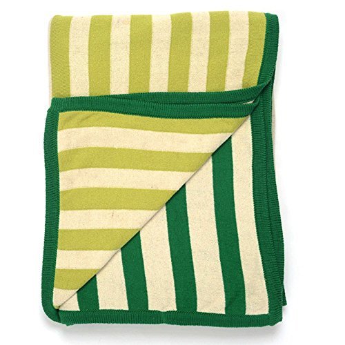 Preisvergleich Produktbild DARZZI Sneaky Strokes Throw, Green / Light Green / Natural by DARZZI