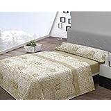 Style Javier Larraínzar - Sábanas, poliéster, 135/140, color marrón