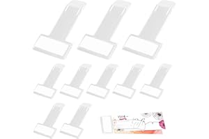 Feibety 10 Pcs Windshield Ticket Holder,Parking Ticket Holder Car Windscreen Permit Ticket Transparent Car Windshield Parking T-shape Permit Pass Notes Clip for Car, Van and Caravan Windscreen