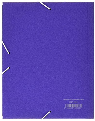 Mariola 944821 - Carpeta de cart  n con solapas  tama  o cuarto  color azul
