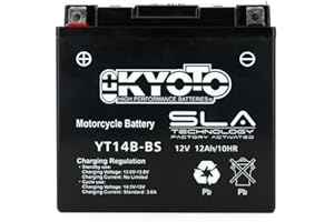 Batterie Kyoto pour Moto Yamaha 1300 FJR 2001 à 2005 YT14B-BS SLA / 12V 12Ah Neuf