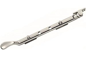 Carlisle Brass - 254mm (10") Victorian Window Casement Stay for Wooden/Timber Windows (Satin Nickel)