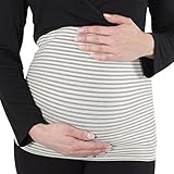 Bauchband für Schwangere im Doppelpack von HERZMUTTER in Schwarz, Blau und Grau gestreift, 6000 - 4