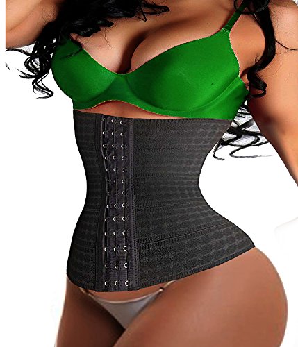 Adjustable Waist Trainer Shaper For Tummy Fat Burner Extreme Power Training Belt (M, Black)