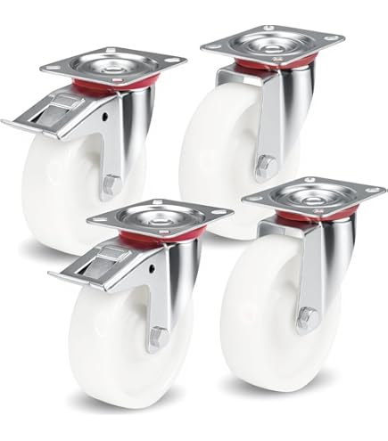 WAGNER Lenkrolle 100mm - Verzinkt Mit Anschraubplatte 70kg Tragkraft