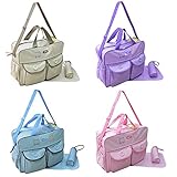 GMMH XXL 3 tlg Baby Farbe beige Wickeltasche Pflegetasche Windeltasche Babytasche Reise Farbauswahl - 2