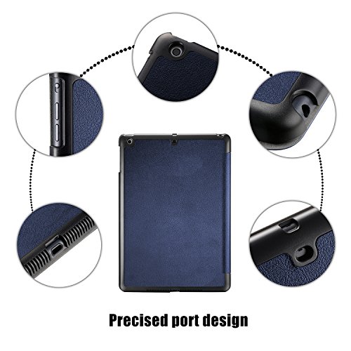 tinxi® Kunstleder Tasche für LG G Pad II 10,1 / LG G Pad 2 10,1 V940 10,1 zoll (25,65 cm) Tasche Cover Folio Etui Hülle Case Flipcase Schutz mit Standfunktion Auto Schlaf /Wach Funktion dunkelblau (NICHT für LG G Pad 10,1) - 7